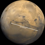 Image showing all of the Valles Marineris from space