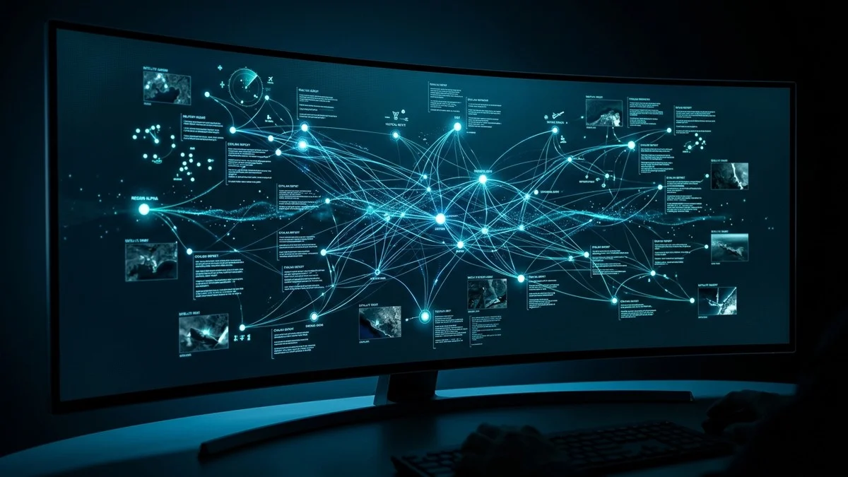Visualisation of interconnected UAP data streams from military and civilian sources