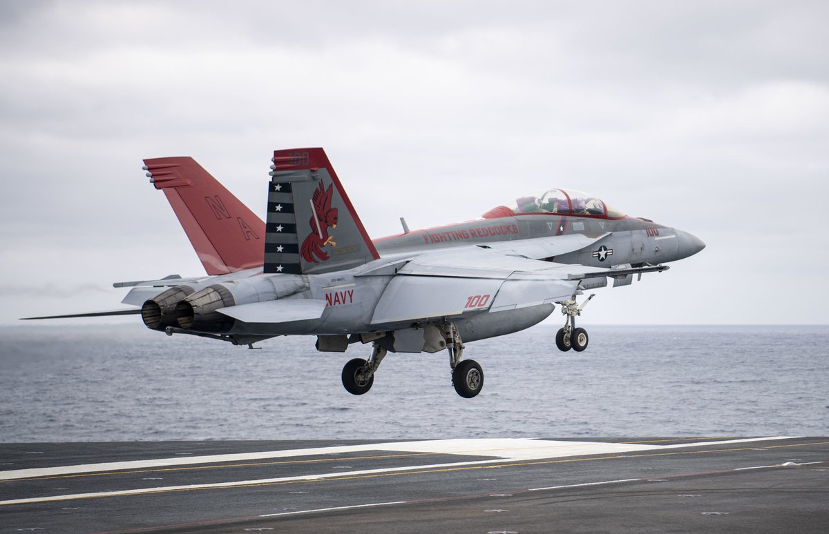 F/A-18F Super Hornet launching from the flight deck of USS Nimitz — the same aircraft type flown by Commander David Fravor during the Tic-Tac UAP intercept